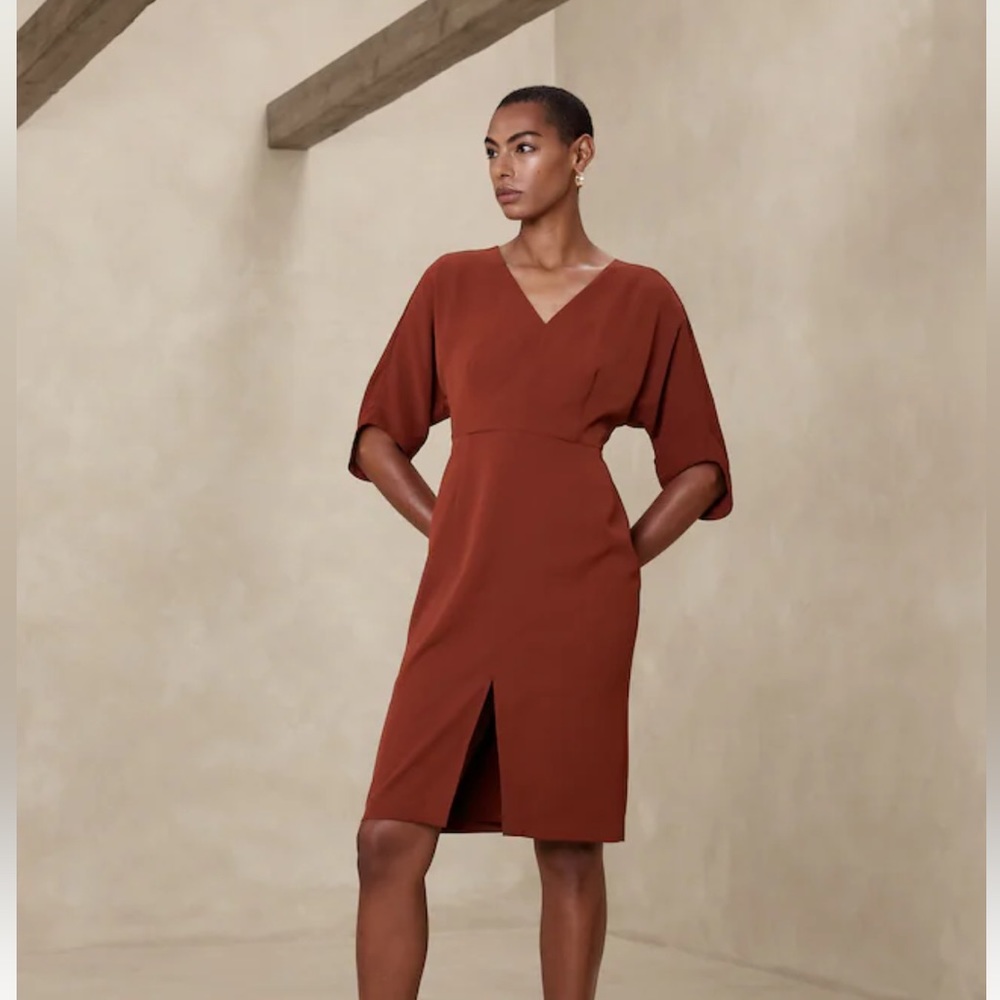 Knee length sheath dress